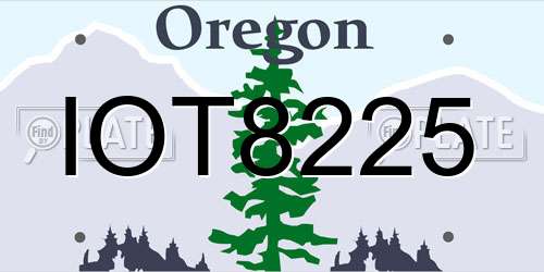 IOT8225 Oregon License Plate