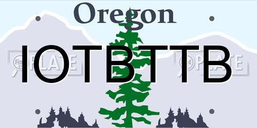 IOTBTTB Oregon License Plate