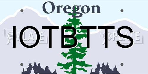 IOTBTTS Oregon License Plate