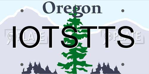 IOTSTTS Oregon License Plate