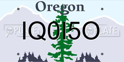 IQ0I5O Oregon License Plate