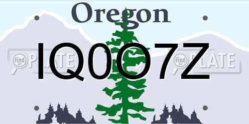 IQ0O7Z Oregon License Plate