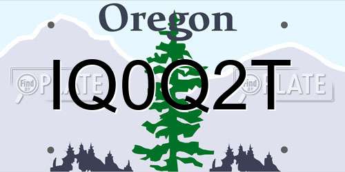 IQ0Q2T Oregon License Plate