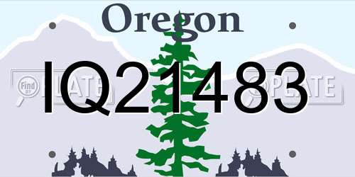 IQ21483 Oregon License Plate