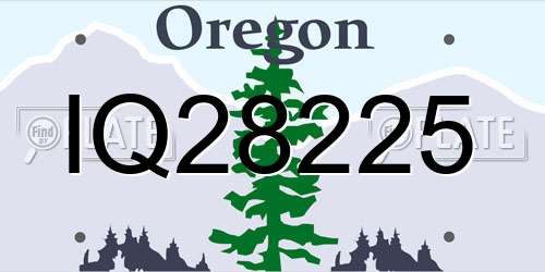 IQ28225 Oregon License Plate