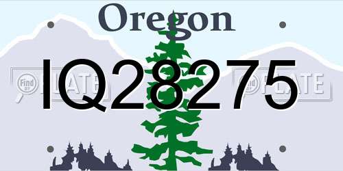IQ28275 Oregon License Plate