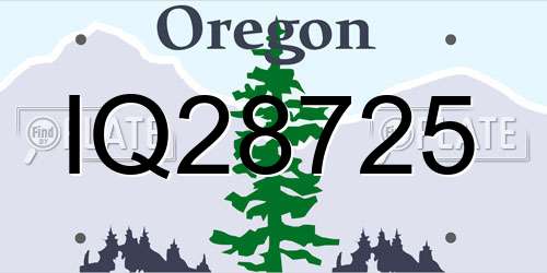 IQ28725 Oregon License Plate