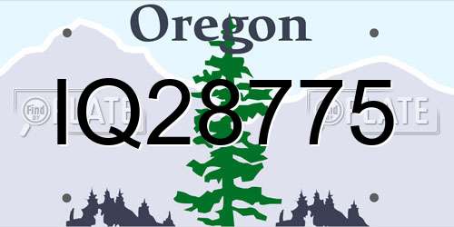 IQ28775 Oregon License Plate