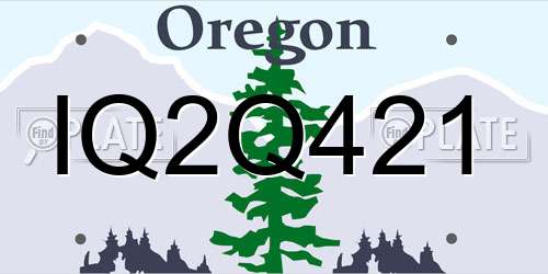 IQ2Q421 Oregon License Plate