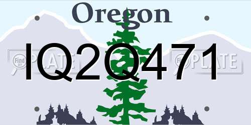 IQ2Q471 Oregon License Plate