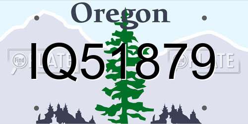 IQ51879 Oregon License Plate