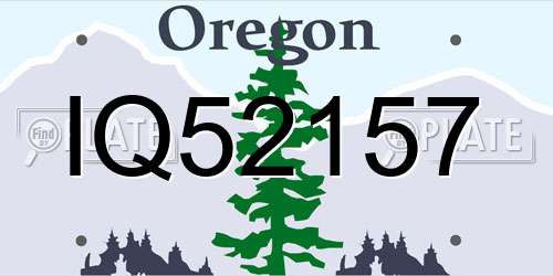 IQ52157 Oregon License Plate