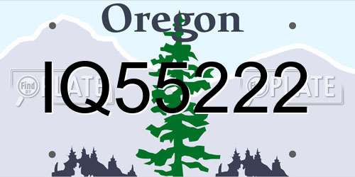 IQ55222 Oregon License Plate