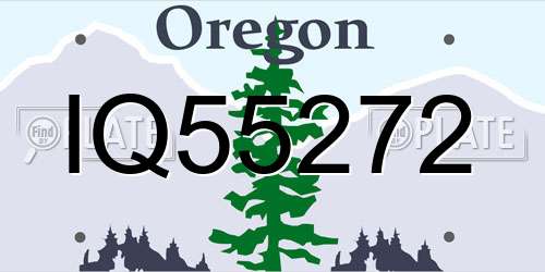 IQ55272 Oregon License Plate