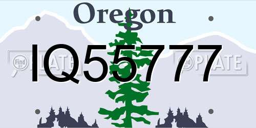 IQ55777 Oregon License Plate