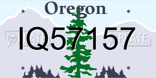 IQ57157 Oregon License Plate