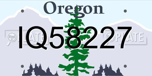 IQ58227 Oregon License Plate
