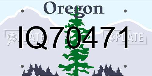 IQ70471 Oregon License Plate