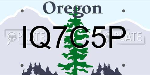 IQ7C5P Oregon License Plate