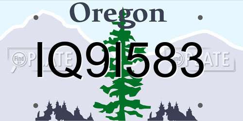 IQ9I583 Oregon License Plate