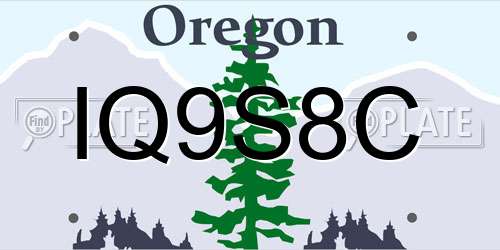 IQ9S8C Oregon License Plate