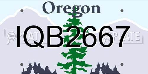 IQB2667 Oregon License Plate
