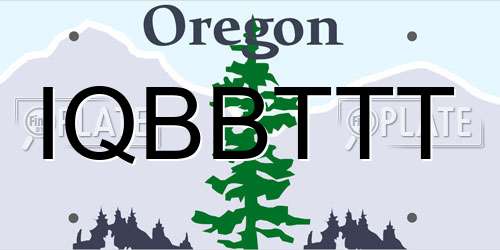 IQBBTTT Oregon License Plate