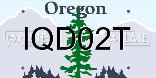 IQD02T Oregon License Plate