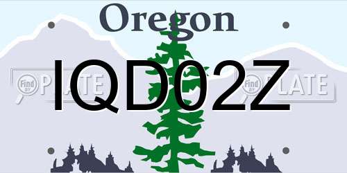 IQD02Z Oregon License Plate