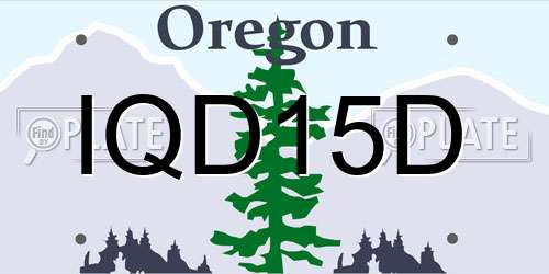 IQD15D Oregon License Plate