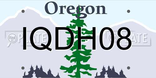 IQDH08 Oregon License Plate