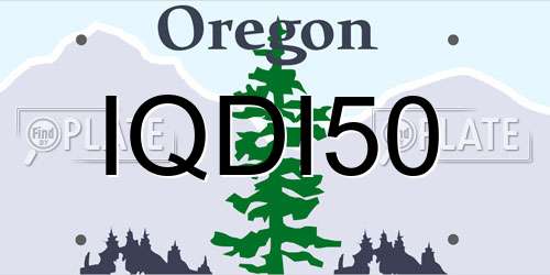 IQDI50 Oregon License Plate