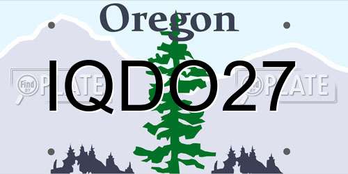 IQDO27 Oregon License Plate