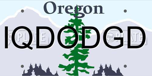 IQDODGD Oregon License Plate