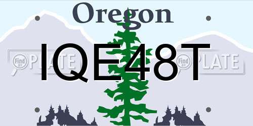 IQE48T Oregon License Plate