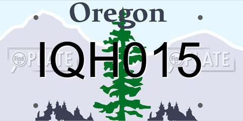 IQH015 Oregon License Plate