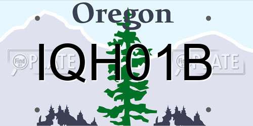 IQH01B Oregon License Plate