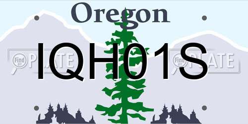IQH01S Oregon License Plate