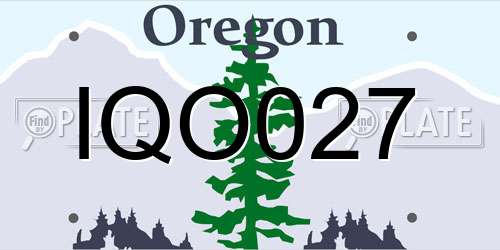 IQO027 Oregon License Plate