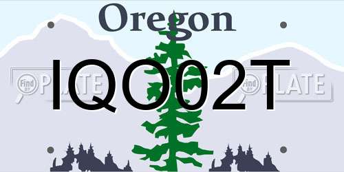IQO02T Oregon License Plate