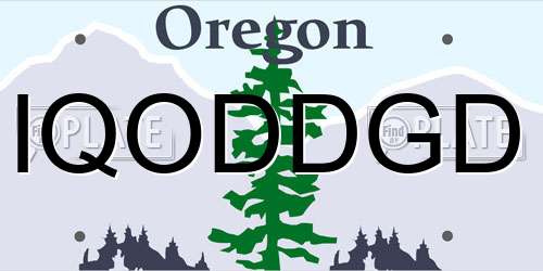 IQODDGD Oregon License Plate