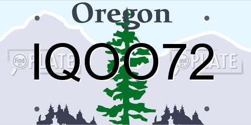 IQOO72 Oregon License Plate