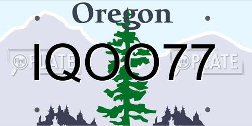 IQOO77 Oregon License Plate