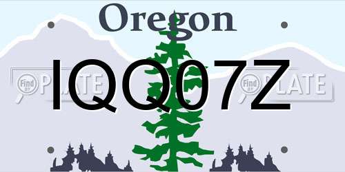 IQQ07Z Oregon License Plate