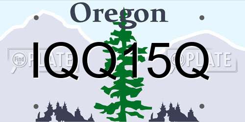 IQQ15Q Oregon License Plate