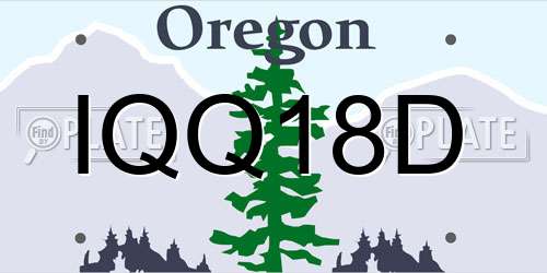 IQQ18D Oregon License Plate