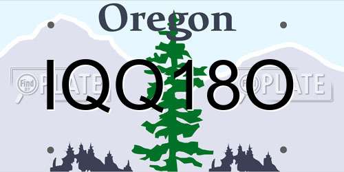 IQQ18O Oregon License Plate