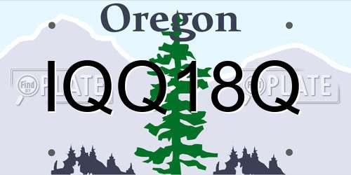 IQQ18Q Oregon License Plate