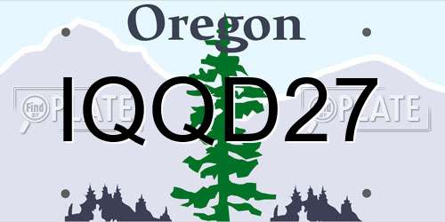 IQQD27 Oregon License Plate
