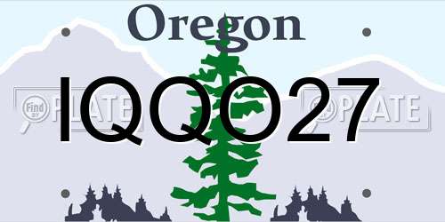 IQQO27 Oregon License Plate